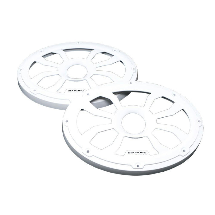 Diamond - HXM69FWW - Motorsport 6x9" Flush mount speaker grill White pair steel