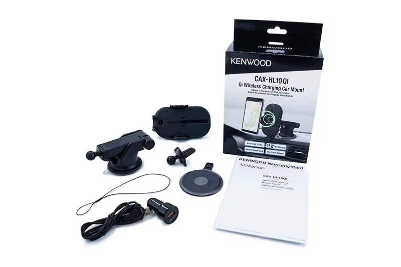 Kenwood - CAX-HL10QI - Qi Wireless Charging Car Mount, 15W Output, Auto Open-close