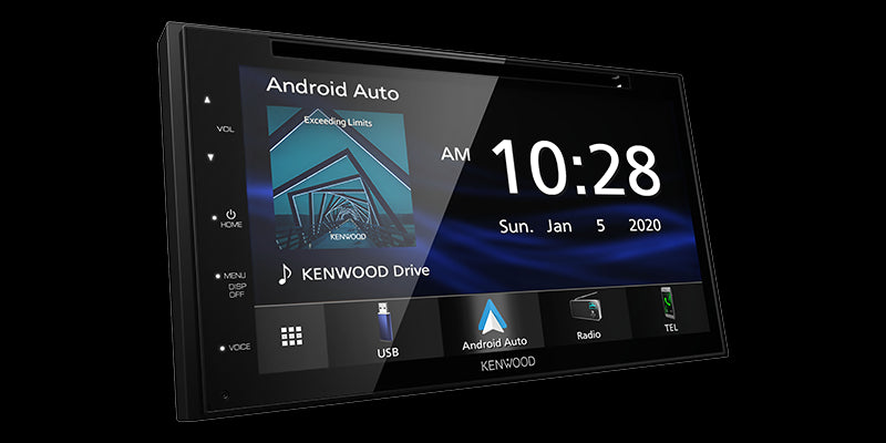 Kenwood - DDX5707 - 6.8" Capacitive Screen DVD Receiver, Car Play Ready, Android Auto Ready, Bluetooth, Wired Mirroring for Android Phones, Rear USB, 3 Pre-outs 2 volts