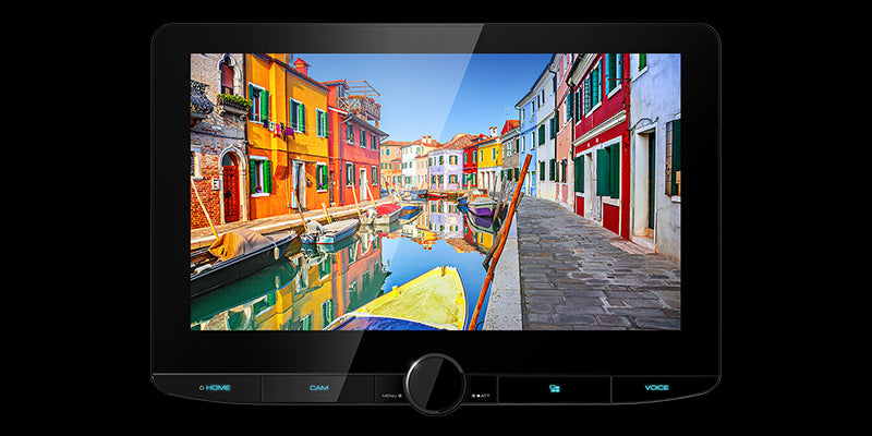 Kenwood - DMX1037S - 10.1 HD Capacitive Screen Media Receiver, Wireless Car Play Ready, Wireless Android Auto Ready, Wireless Android Mirroring, HDMI Input, Dash-Cam Ready, Bluetooth, HD Radio, Rear USB, SiriusXM Ready, 4 Camera Inputs,Front & Rear HD Cam