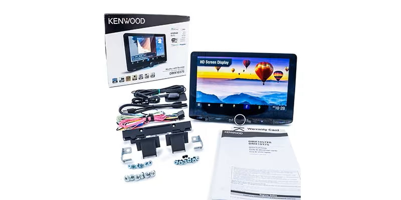 Kenwood - DMX1037S - 10.1 HD Capacitive Screen Media Receiver, Wireless Car Play Ready, Wireless Android Auto Ready, Wireless Android Mirroring, HDMI Input, Dash-Cam Ready, Bluetooth, HD Radio, Rear USB, SiriusXM Ready, 4 Camera Inputs,Front & Rear HD Cam