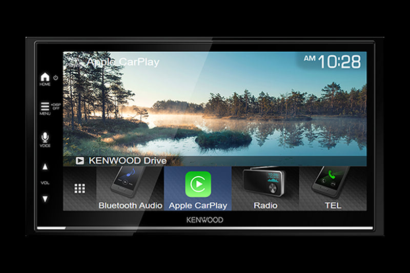 Kenwood - DMX8709S 6.8" Capacitive Touch Screen Wireless & Wired Apple CarPlay Ready Wireless & Wired Android Auto Ready Wired Android Mirroring Bluetooth w/Album Artwork Display 3 Camera Inputs (AV-IN Assignable)  3-Way Crossover Viewing Angle Adjustment