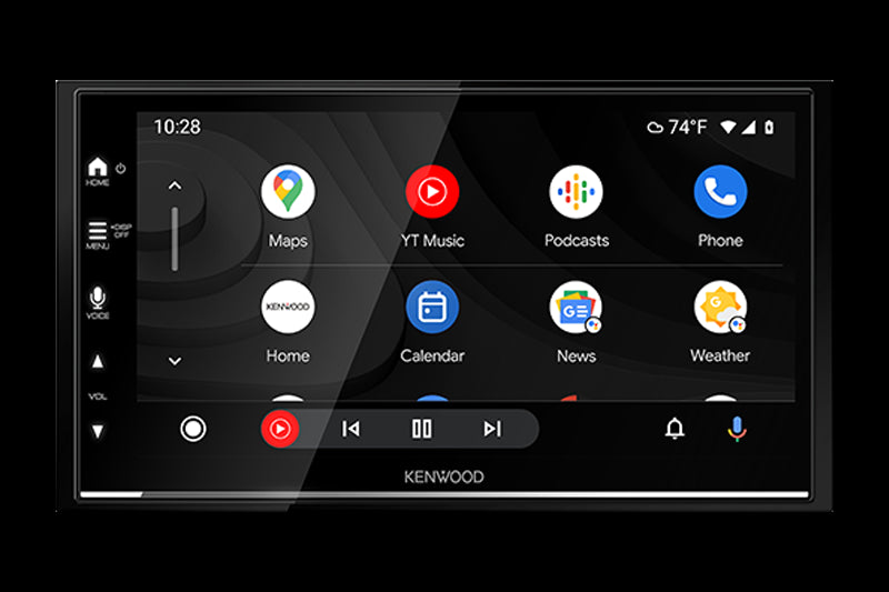 Kenwood - DMX8709S 6.8" Capacitive Touch Screen Wireless & Wired Apple CarPlay Ready Wireless & Wired Android Auto Ready Wired Android Mirroring Bluetooth w/Album Artwork Display 3 Camera Inputs (AV-IN Assignable)  3-Way Crossover Viewing Angle Adjustment