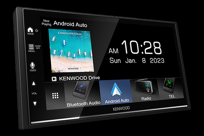 Kenwood - DMX8709S 6.8" Capacitive Touch Screen Wireless & Wired Apple CarPlay Ready Wireless & Wired Android Auto Ready Wired Android Mirroring Bluetooth w/Album Artwork Display 3 Camera Inputs (AV-IN Assignable)  3-Way Crossover Viewing Angle Adjustment