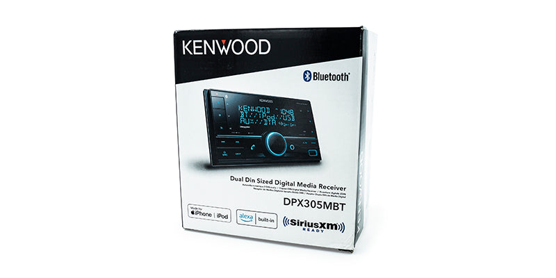 Kenwood - DPX305MBT - Media Receiver, Bluetooth, Alexa Built-in, Alexa wake word enabled,  Front USB & AUX, Variable Illumination, SiriusXM Ready, (3)2.5V RCA Preouts, Remote APP ready