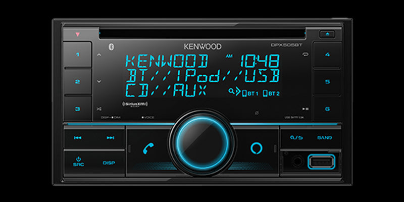 Kenwood - DPX505BT - CD Receiver, Bluetooth, Alexa Built-in, Alexa wake word enabled,  Front USB & AUX, Variable Illumination, SiriusXM Ready, (3)2.5V RCA Preouts, Remote APP ready