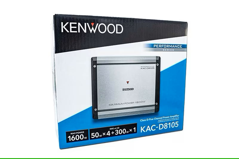 Kenwood - KAC-D8105 - 5 Channel Amplifier with 75W x4 + 500W x1 RMS Power at 2ohms