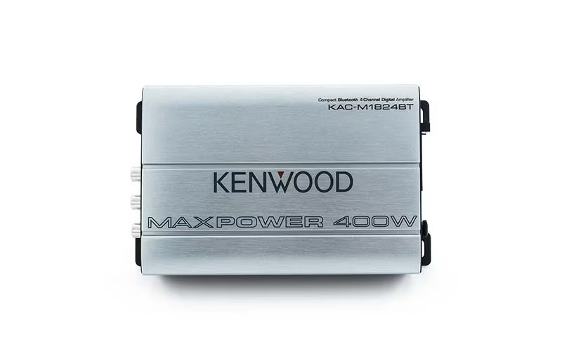 Kenwood - KAC-M1824BT - Bluetooth Connected 4 Channel Compact Power Amplifier, Conformal Coated, Wired Controller,  400W Max Power