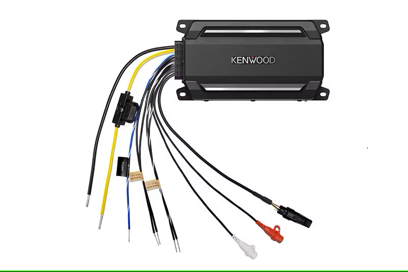 Kenwood - KAC-M5001 - IP67/IP66  Waterproof Mono Compact Power Amplifier, ASTM B117 Salt Spray Certified, Wired Level Control Knob for remote mounting, Low- Pass Filters (50-200Hz), 200W x 1 @ 4 ohms, 300W x 1 @ 2ohm