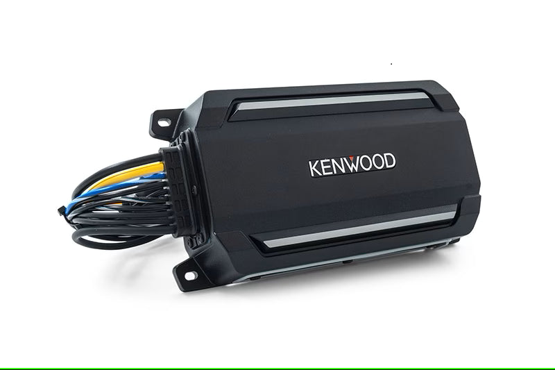 Kenwood - KAC-M5001 - IP67/IP66  Waterproof Mono Compact Power Amplifier, ASTM B117 Salt Spray Certified, Wired Level Control Knob for remote mounting, Low- Pass Filters (50-200Hz), 200W x 1 @ 4 ohms, 300W x 1 @ 2ohm