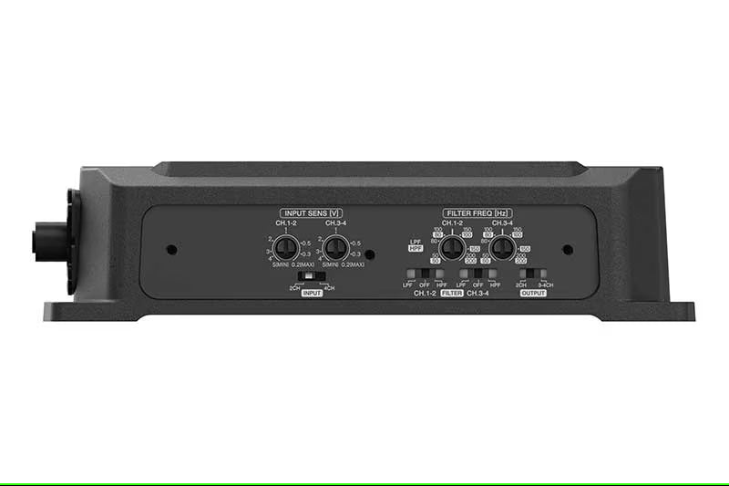 Kenwood - KAC-M5014 - IP67/IP66  Waterproof 4-Channel Compact Power Amplifier, ASTM B117 Salt Spray Certified,  High-Pass & Low-Pass Filters (50-200Hz),75W x 4 @ 2-ohms, 150W x 2 Bridged Power