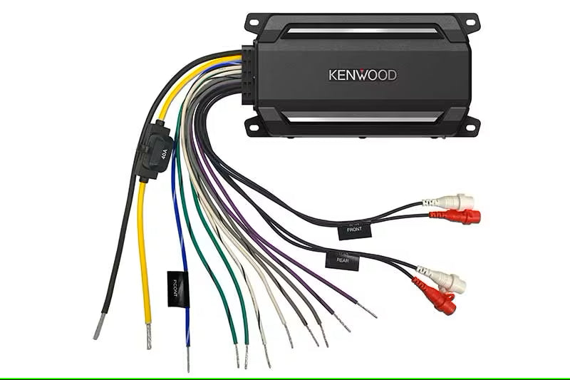 Kenwood - KAC-M5014 - IP67/IP66  Waterproof 4-Channel Compact Power Amplifier, ASTM B117 Salt Spray Certified,  High-Pass & Low-Pass Filters (50-200Hz),75W x 4 @ 2-ohms, 150W x 2 Bridged Power