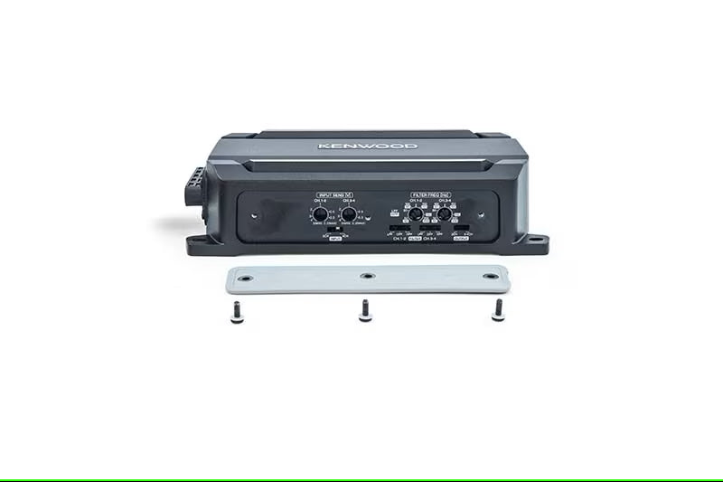 Kenwood - KAC-M5014 - IP67/IP66  Waterproof 4-Channel Compact Power Amplifier, ASTM B117 Salt Spray Certified,  High-Pass & Low-Pass Filters (50-200Hz),75W x 4 @ 2-ohms, 150W x 2 Bridged Power