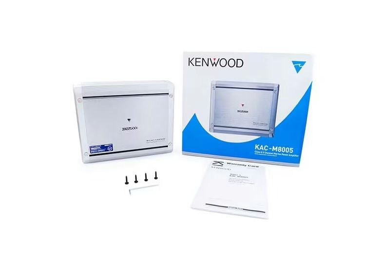 Kenwood - KAC-M8005 - 5ch Amplifier with 75W x4 + 500W x1 RMS Power at 2ohms, Conformal Coating for Marine Use