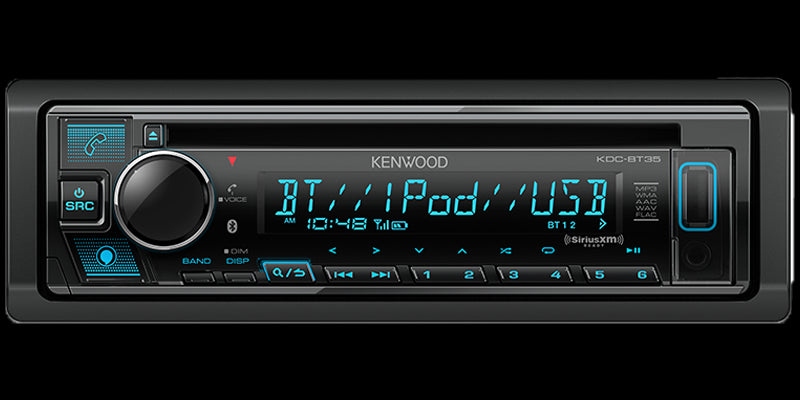 Kenwood - KDC-BT35 - CD Receiver, Bluetooth, Alexa Built-in, Alexa wake word enabled, Front USB & AUX, Variable Illumination, SiriusXM Ready, (3)2.5V RCA Preouts, Remote APP ready