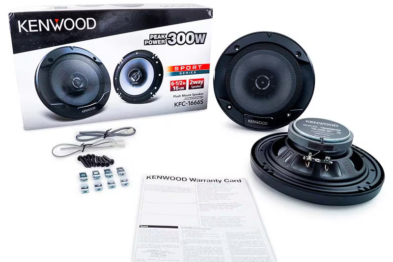 Kenwood - KFC-1666S - 6-1/2" 2-way Speaker System, 300W Max Power,