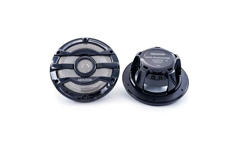 Kenwood - KFC-2053MRB - 8" 2-way Marine Speaker System (Black), 300W Max Power, Stainless steel mesh grill