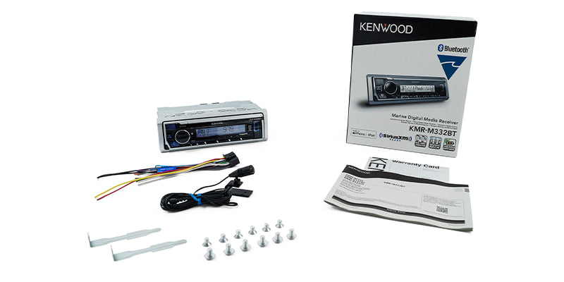 Kenwood - KMR-M332BT - Marine Media Receiver, Bluetooth, Front USB and AUX,   SiriusXM Ready, Conformal Coated,KENWOOD Music Mix,Remote App Ready, (3)4Volt Pre-Outs