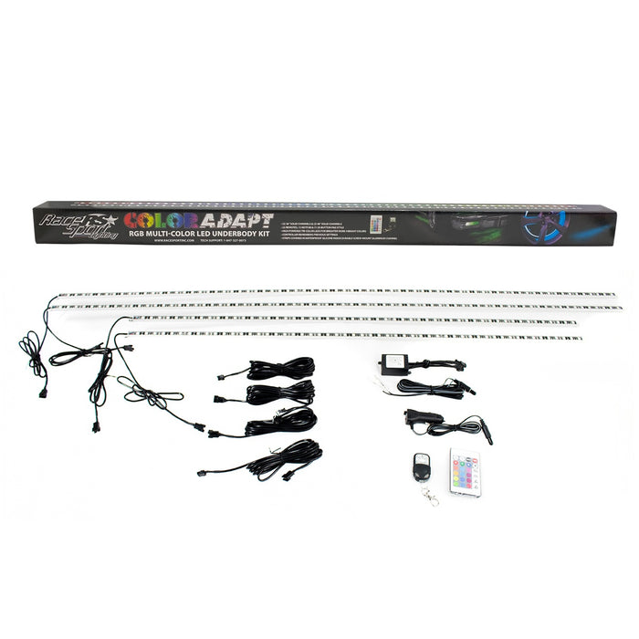 Race Sport - RSUKIT ColorADAPT Adaptive RGB LED Aluminum Solid Underbody Kit with Key Card RGB Remote with Retail Box