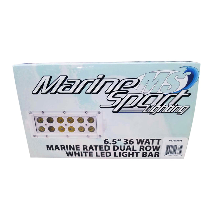 Race Sport MS36WWDS - New - 8.25inch Marine Grade Dual Row Straight Light Bar with 36-Watt 12 x 3W High Intensity CREE LEDs