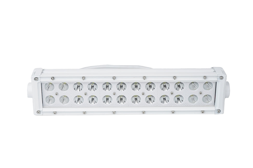 Race Sport MS72WWDS - New - 14.25inch Marine Grade Dual Row Straight Light Bar with 72-Watt 24  x 3W High Intensity CREE LEDs