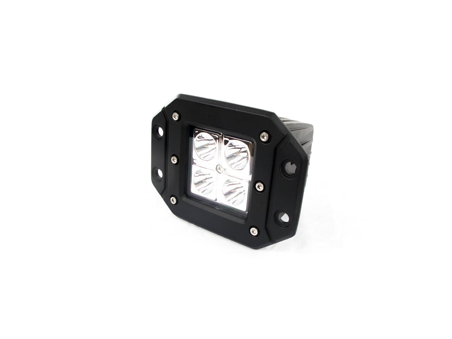 Race Sport RS12W4LEDFM - Flush Mount 12W 4 LED High-Powered 3x3 LED Spot Light