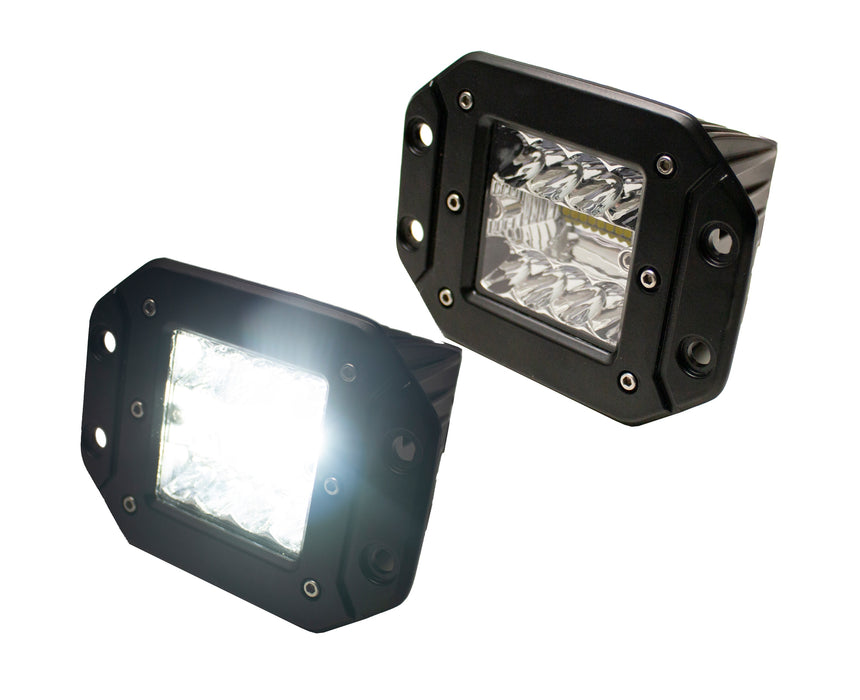 Race Sport RS3X3FECO - NEW - ECO-LIGHT LED High Power FLUSH MOUNT Style Auxiliary Lights (Sold as Pairs)