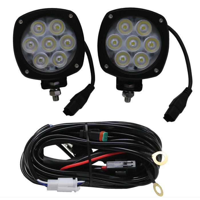 Race Sport RS4CREE35W2 - Professional Grade HD Series  4.3in Round Cree LED Spot Light (Pair) with Dual Output Harness included