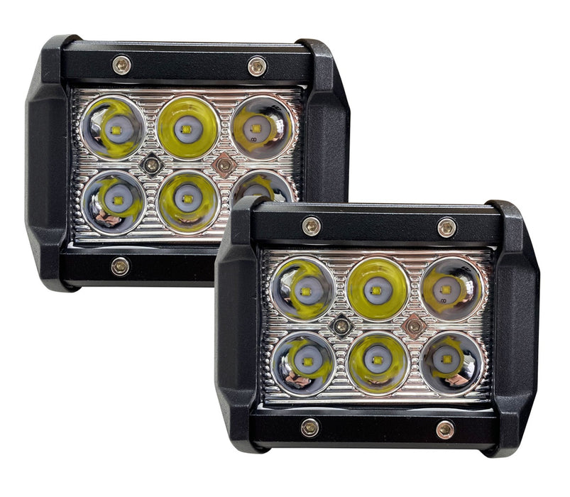 Race Sport RS6L18WPR - Street Series 18W 6-LED Bottom Mount LED Spot Lights (Pair)