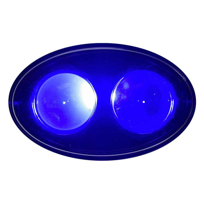 Race Sport RSFL7008B - SALE - Heavy Duty Blue Beam Forklift Safety LED Spot Light with Dual Optical Output