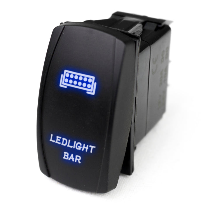 Race Sport RSLJ34B - LED Rocker Switch w/ Blue LED Radiance (LED Light Bar)