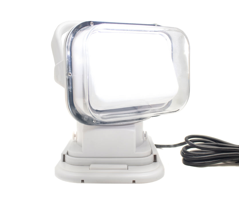 Race Sport RSM50WW - Motorized 50W LED Spot Light w/ Remote 360 degree / 120 vertical Swivel Functionality (White)