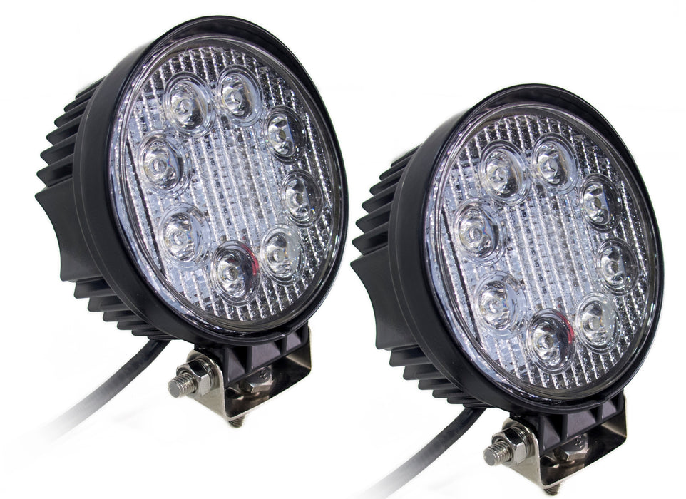 RaceSport - RS-24W-R-2 - Street Series 4in Round LED Work Spot Light 24W/1,560LM (Pair)