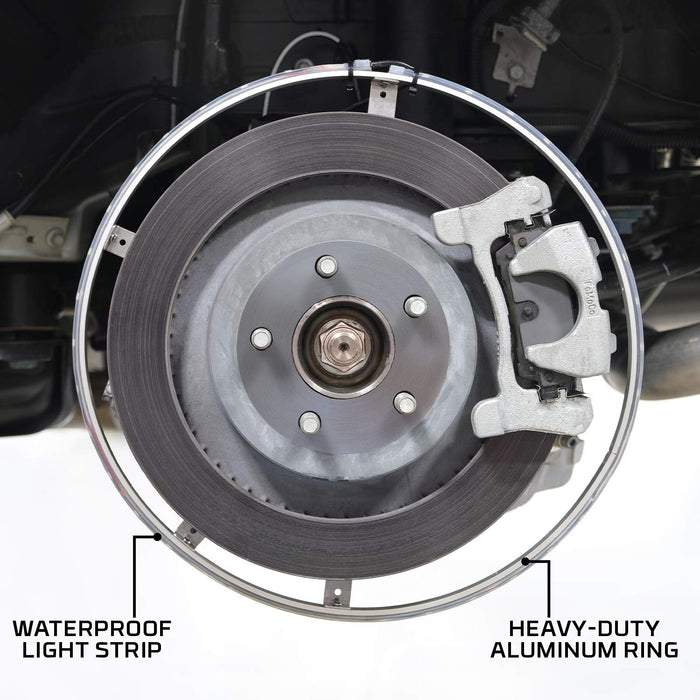RaceSport - RSCSWL15-C - NEW for 2020 - ColorSMART Bluetooth Controlled 15.5inch LED Wheel Light Kits with 16 Million colors with Chasing Function