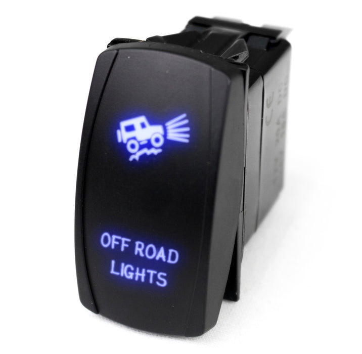 RaceSport - RSLE10B - LED Rocker Switch w/ Blue LED Radiance (Off-road Lights)