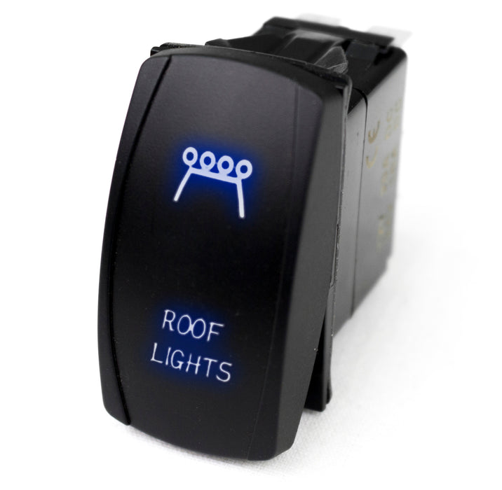 RaceSport - RSLJ15B - LED Rocker Switch w/ Blue LED Radiance (Roof Lights)