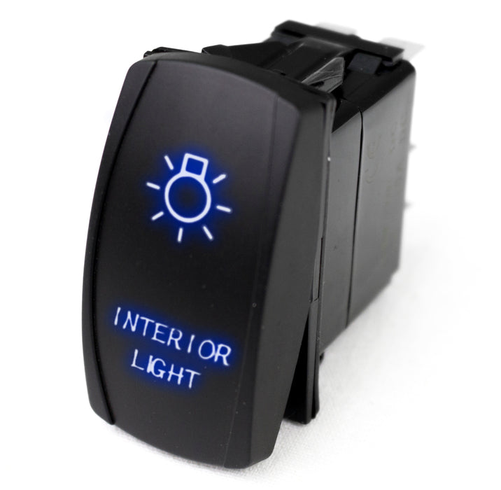 RaceSport - RSLJ57B - LED Rocker Switch w/ Blue LED Radiance (Interior Lights)