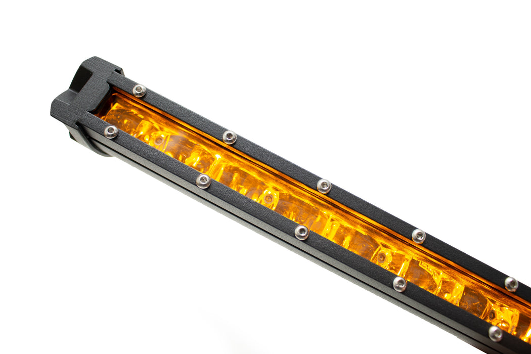 RaceSport - RSLP8 - 8in 5w LoPro Ultra Slim LED Light Bar with Amber Marker and Running Light Function 30w - Includes Rocker Switch Harness