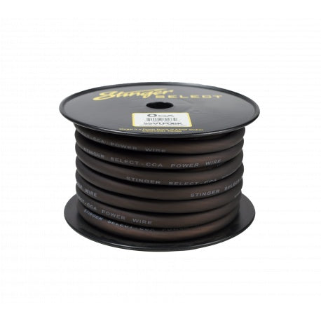 Stinger Select - SSVLP0BK - STINGER SELECT VL MATTE BLACK 0GA POWER WIRE 50 FT