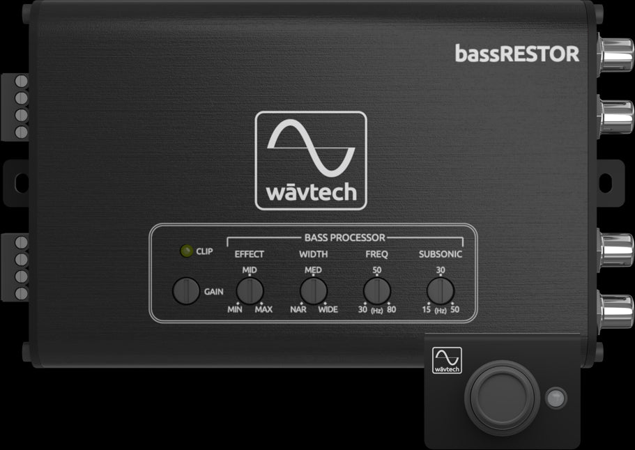 Wavtech - bassRESTOR - 2ch LOC or line driver with bass restoration and multi function remote