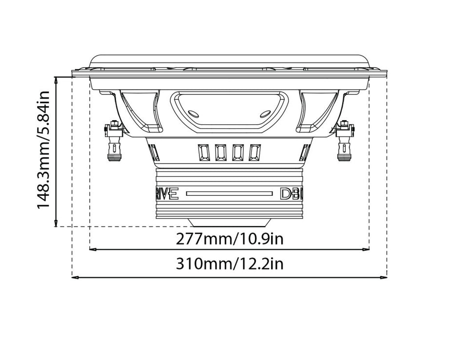 DB Drive - K4 12D4 -  12" 500/1000 WATTS DUAL 4 OHM SUBWOOFER