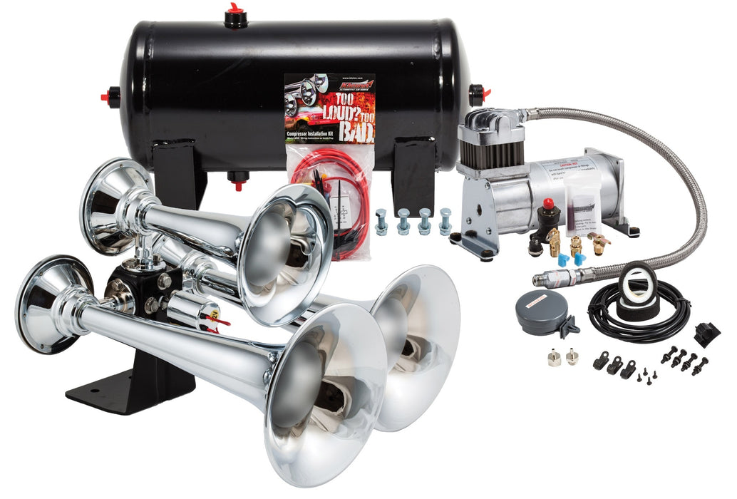 Kleinn - HK6 - ProBlaster™ chrome ABS triple train horn system - 500/6275RC