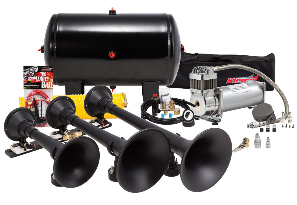 Kleinn - HK9 - ProBlaster™ black triple train horn system - 730/6450RC