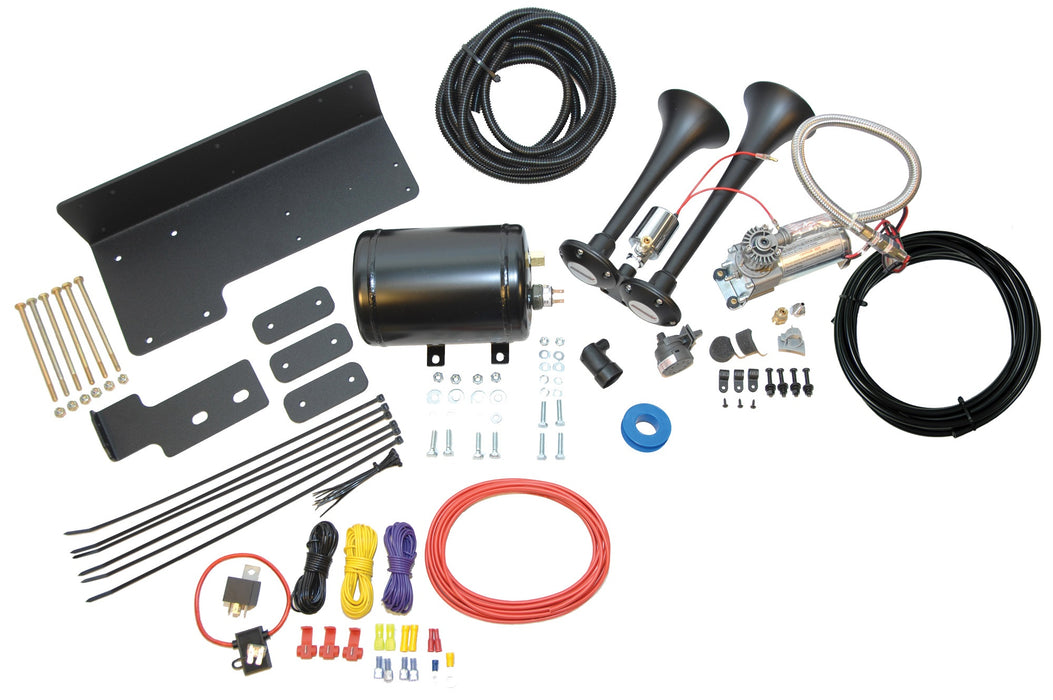 Kleinn - JEEPKIT-1 - 2007-18 Jeep Wrangler JK & JKU Bolt-On Dual Air Horn Kit - 101 / 6260RC