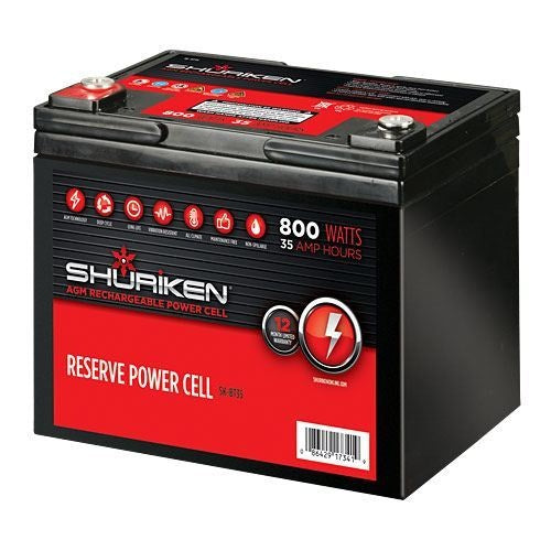 Shuriken - SK-BT35 - 800W 35AMP Hours Compact Size AGM 12V Battery