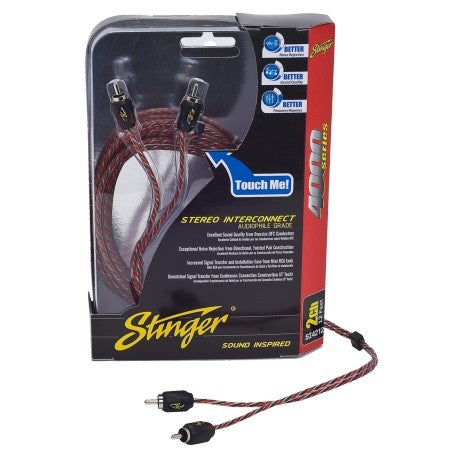 Stinger - SI4212 - 12FT 4000 2CH DIRECTIONAL TWISTED P RCA