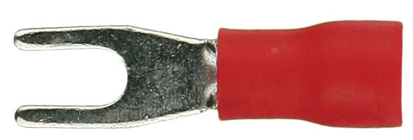 Install Bay - RVST6 - Red Vinyl Spade Terminal 22-18 Gauge #6 - Package of 100