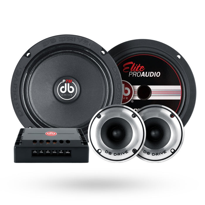 DB Drive - P7 6K - 6.5" PRO AUDIO COMPONENT SPEAKER W/GRILL - (KIT2M2TW2XR)  (A14)