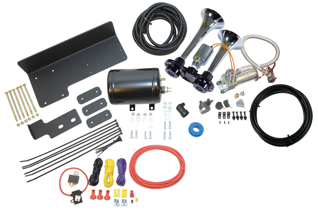 Kleinn - JEEPKIT-99 - 2007-18 Jeep Wrangler JK & JKU Bolt-On Dual Air Horn Kit - 99  / 6260RC