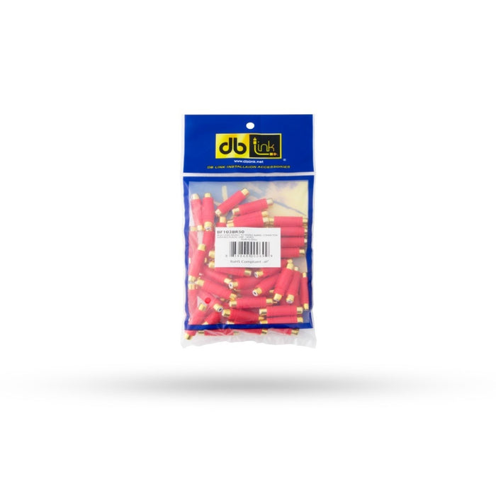 DB Link - BF103BR50 - BULK- 50 RED BF103 FEMALE BULLETS  (D13)